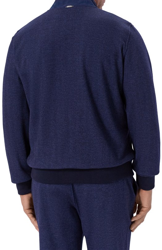 Толстовка из шерсти и хлопка Capobianco 19M454.SP00./58 Синий  19M454.SP00./58 Фото 4