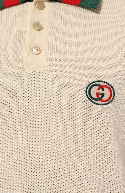 Хлопковое поло GUCCI, арт. 739954/XKC90, фото 5