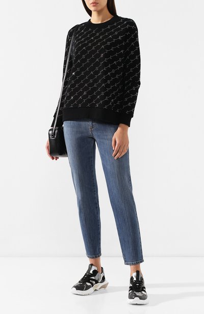 Хлопковый пуловер STELLA MCCARTNEY черного цвета по цене 97250 руб., арт. 523505/SMW35, фото 2 Хлопковый пуловер STELLA MCCARTNEY, арт. 523505/SMW35, фото 2