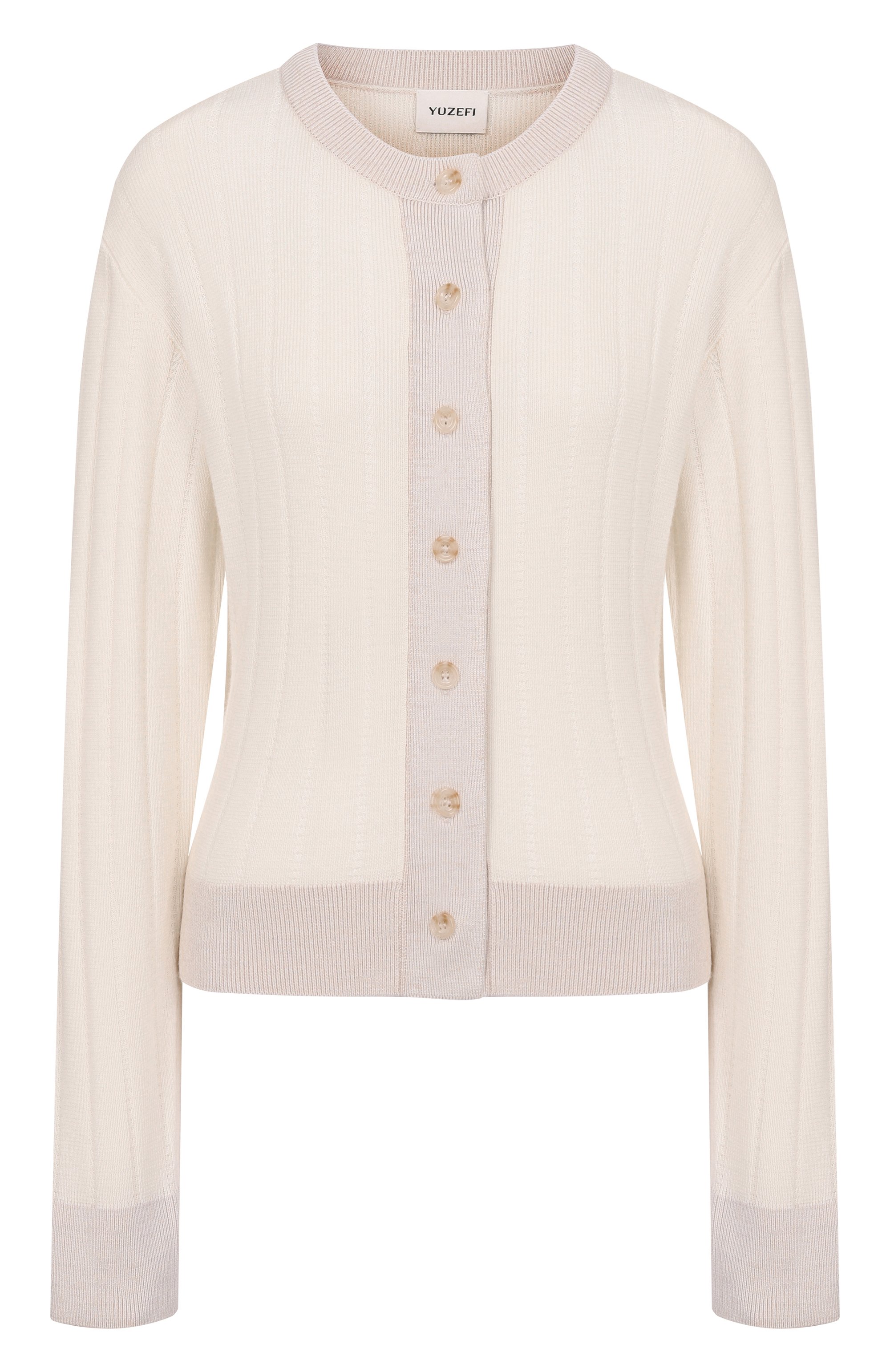 Шерстяной кардиган YUZEFI, арт. TATUM-L0NG SLEEVE TUCK STITCH CARDIGAN/KNIT, фото 1