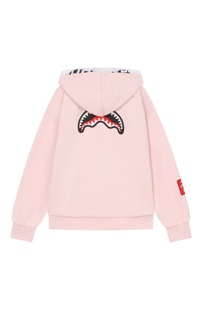 Хлопковая толстовка SPRAYGROUND, арт. SPY1385LIGHT/SHARK BASIC 0VER FULLZIP H00DIE LIGHT