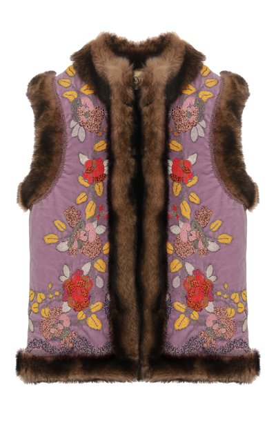 Женский жилет с подкладкой из овчины VALENTINO, арт. 9B3NL0AG/9VE