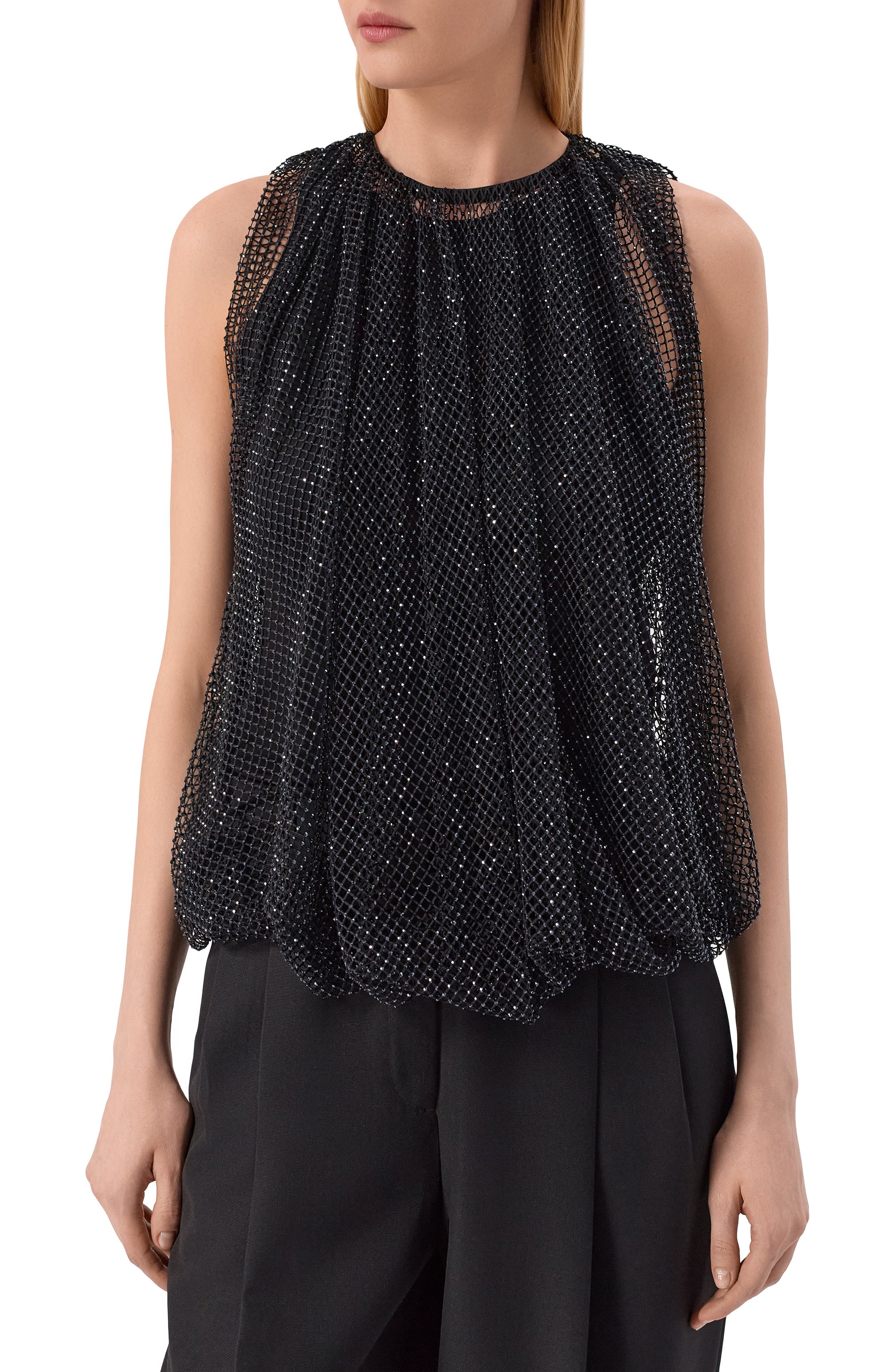 Топ с отделкой стразами SPORTMAX, арт. SPXN0D0, фото 3