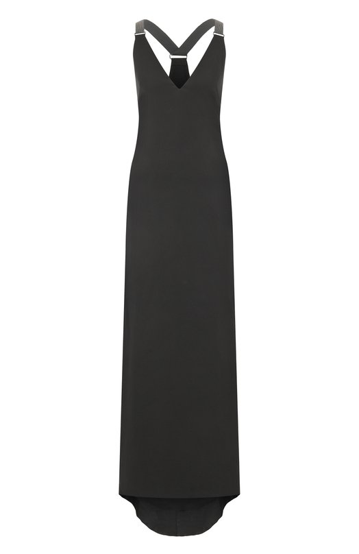 Платье из вискозы и шелка Brunello Cucinelli MG932AFS31 Чёрный MG932AFS31