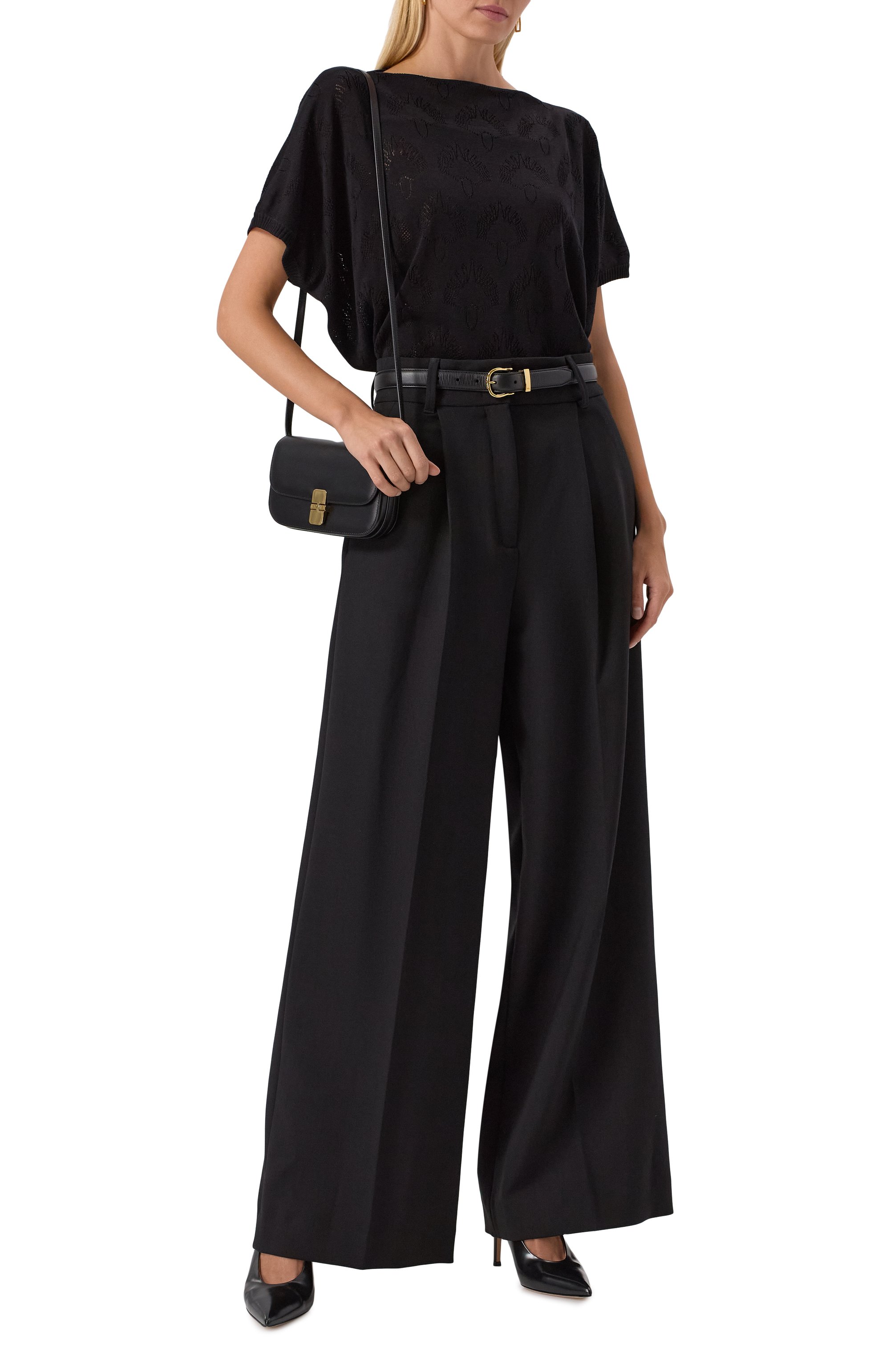 Пуловер из шелка и вискозы FREEAGE черного цвета по цене 45980 руб., арт. S25.JM135.6070.900, фото 2 Пуловер из шелка и вискозы FREEAGE, арт. S25.JM135.6070.900, фото 2