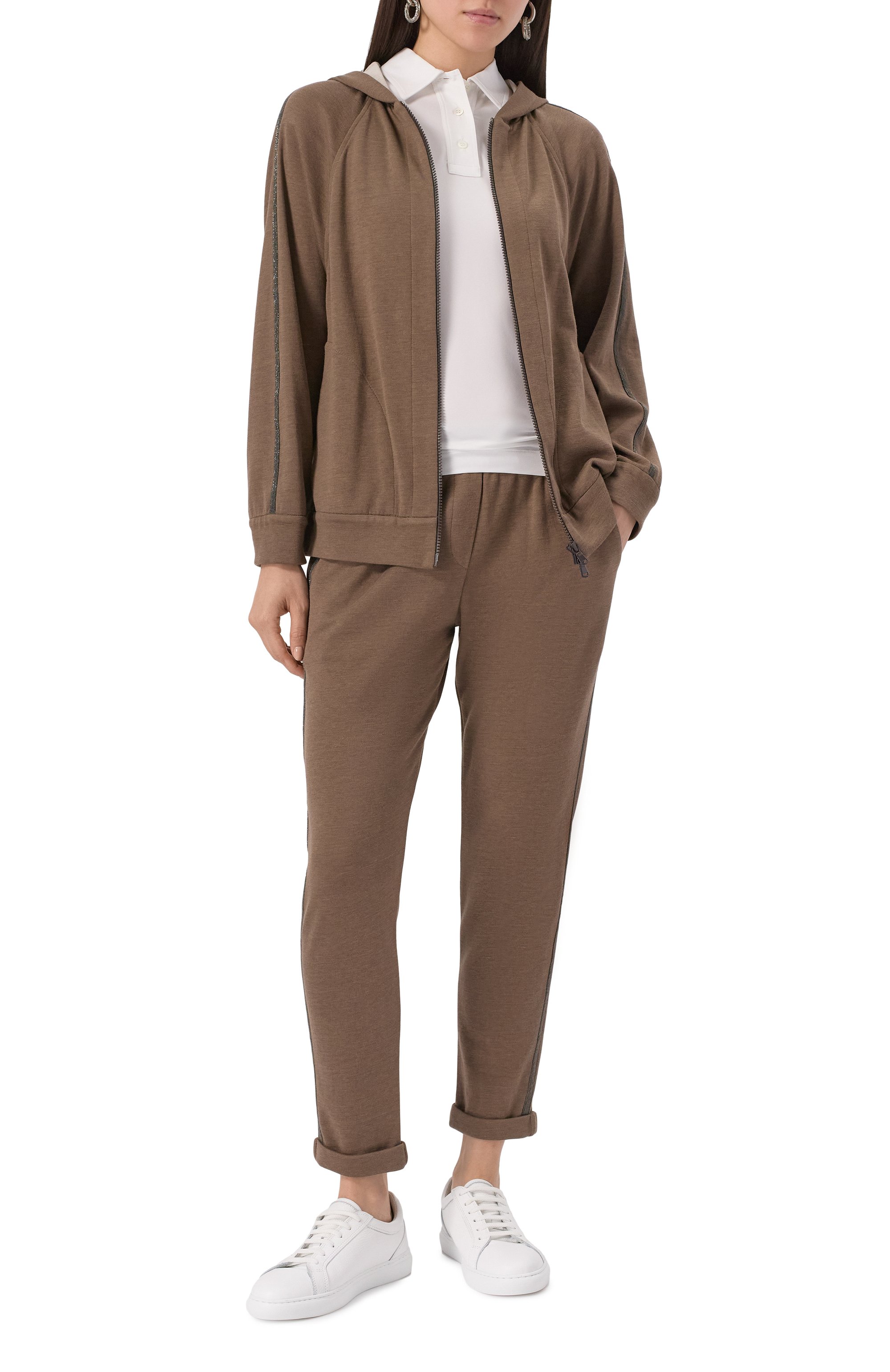 Брюки из хлопка и шелка BRUNELLO CUCINELLI, арт. MD828SM679, фото 2