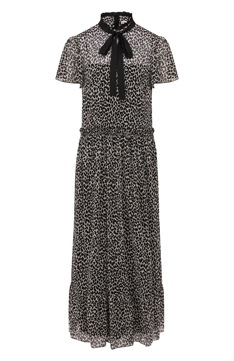 Шелковое платье REDVALENTINO черно-белого цвета по цене 85100 руб., арт. SR0VAI85/4JV, фото 1 Шелковое платье REDVALENTINO, арт. SR0VAI85/4JV, фото 1