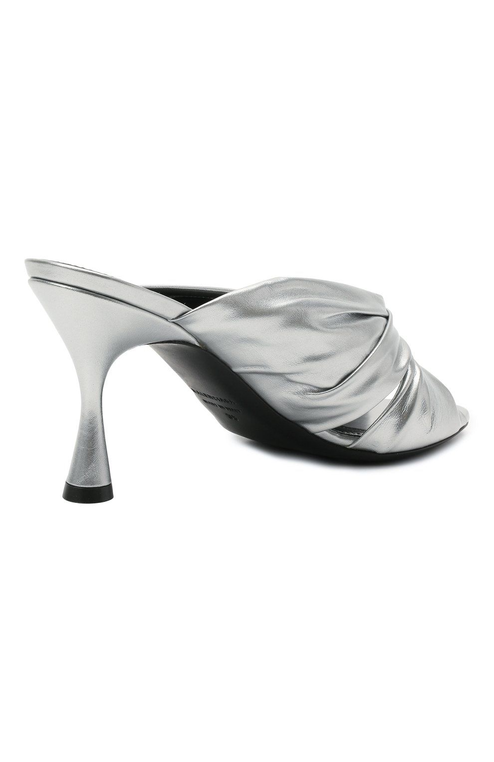 Кожаные мюли drapy BALENCIAGA, арт. 617574/WBAW0, фото 4