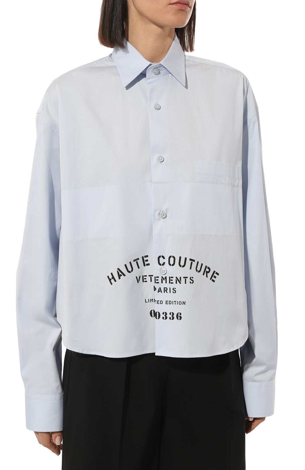 Хлопковая рубашка VETEMENTS, арт. UE63SH461B, фото 3