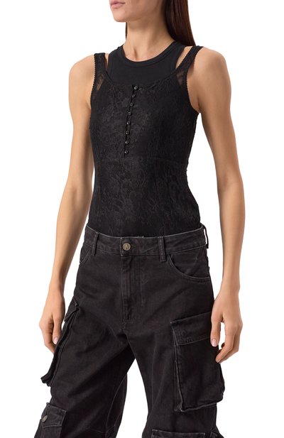 Комбинированное боди THE ATTICO, арт. 250WCY00030/JMD001AA, фото 3