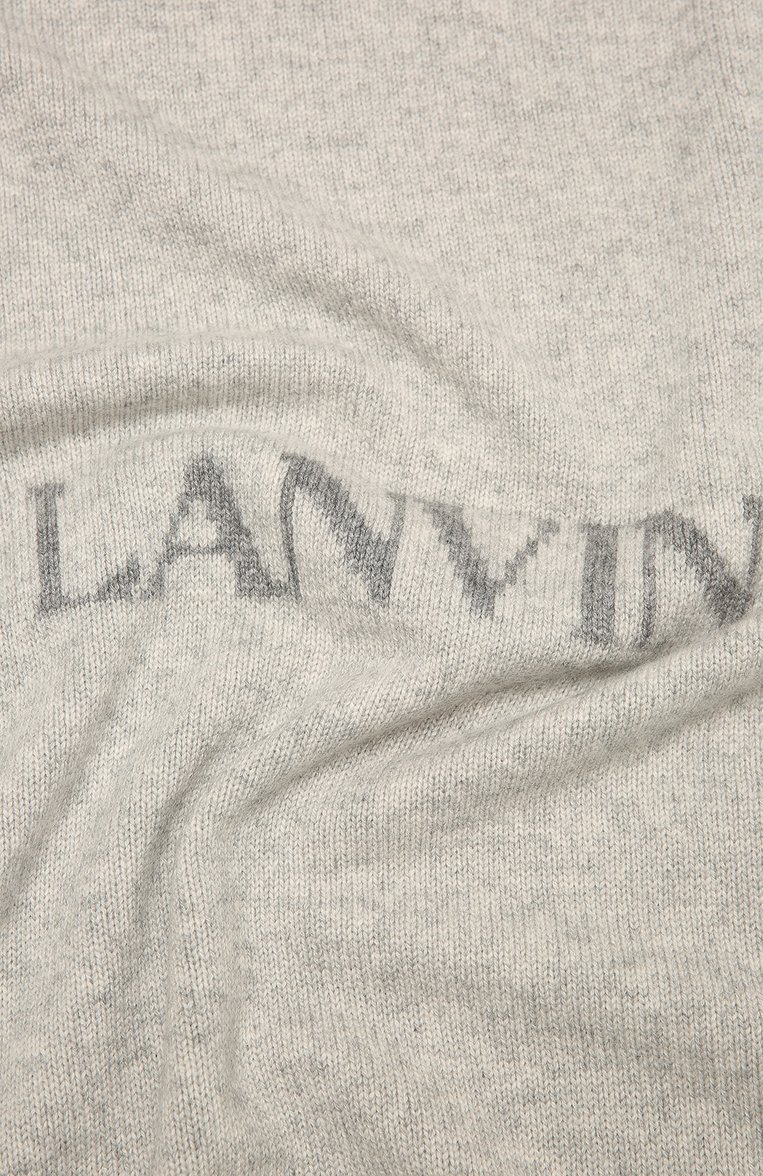 Детского шерстяной плед LANVIN серого цвета, арт. N90002 | Фото 2 (Материал: Шерсть, Кашемир, Текстиль; Материал сплава: Проставлено; Нос: Не проставлено)