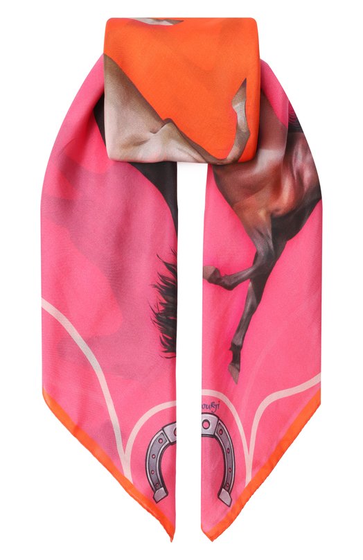Шелковый платок Кони России Gourji 91169937/51172 Разноцветный 91169937/51172