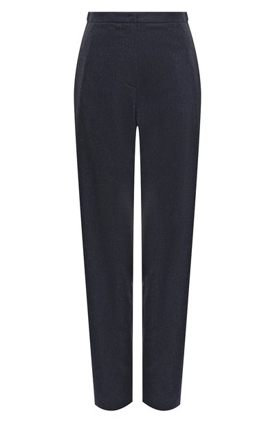 Брюки из шерсти и кашемира EMPORIO ARMANI синего цвета по цене 49850 руб., арт. EW000086/TE10537, фото 1 Брюки из шерсти и кашемира EMPORIO ARMANI, арт. EW000086/TE10537, фото 1