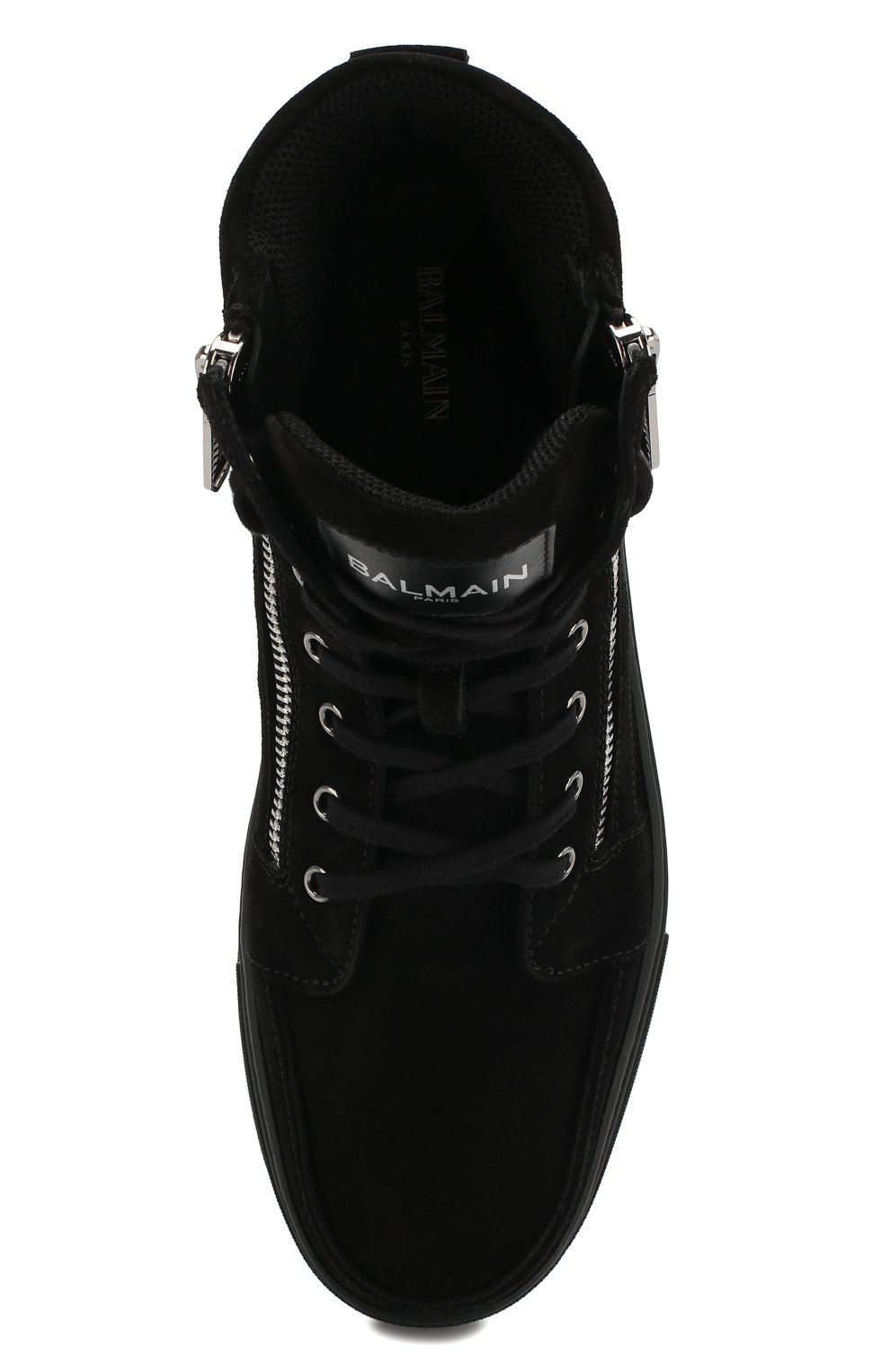 Замшевые кеды BALMAIN черного цвета по цене 81900 руб., арт. RM1C020/LCWE, фото 5 Замшевые кеды BALMAIN, арт. RM1C020/LCWE, фото 5