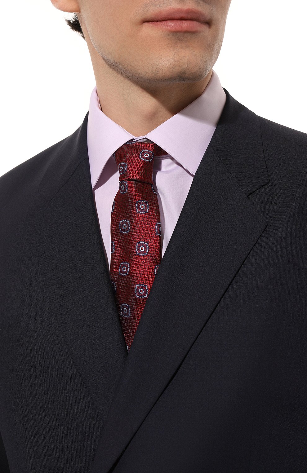Шелковый галстук CANALI красного цвета по цене 15450 руб., арт. 18/HJ03939, фото 2 Шелковый галстук CANALI, арт. 18/HJ03939, фото 2