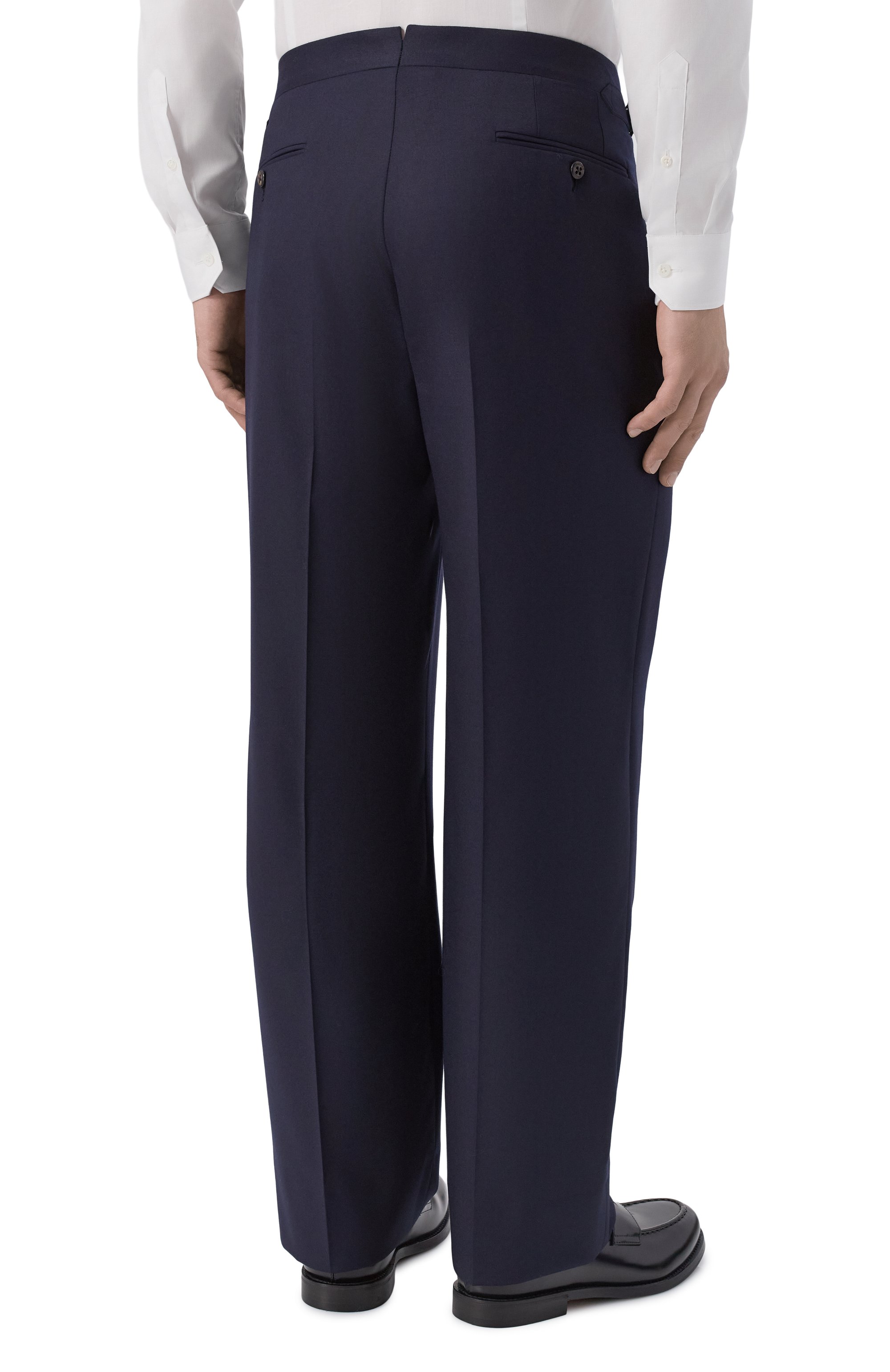 Шерстяные брюки CORNELIANI темно-синего цвета по цене 59950 руб., арт. 284L26/2A18111, фото 4 Шерстяные брюки CORNELIANI, арт. 284L26/2A18111, фото 4