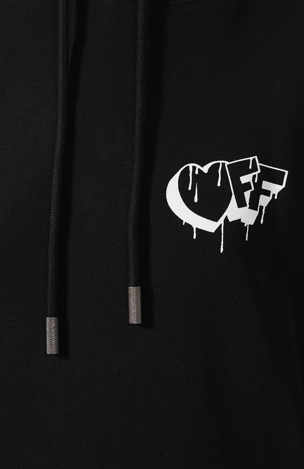 Хлопковое худи OFF-WHITE черного цвета по цене 32900 руб., арт. 0WBB035F190030661001, фото 5 Хлопковое худи OFF-WHITE, арт. 0WBB035F190030661001, фото 5