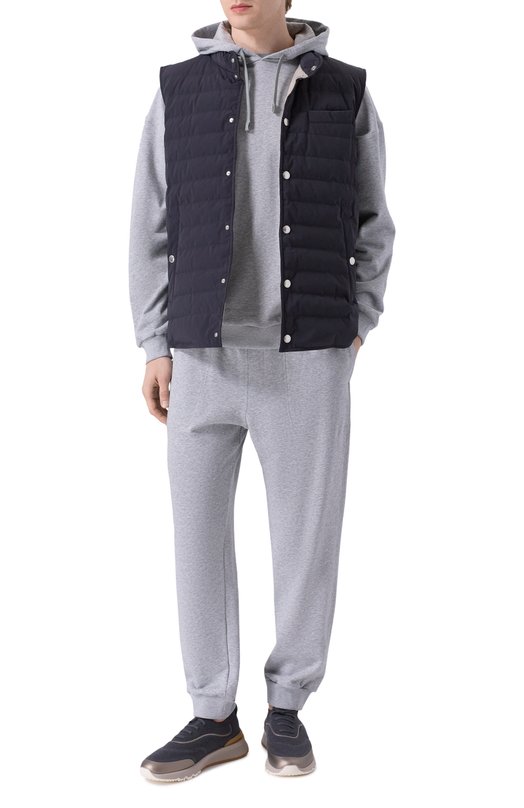 Текстильные кроссовки Brunello Cucinelli MZUAUF0340 Серый  MZUAUF0340 Фото 2