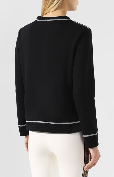 Хлопковый свитшот FENDI черного цвета по цене 46500 руб., арт. FAF089 A6JD, фото 4 Хлопковый свитшот FENDI, арт. FAF089 A6JD, фото 4