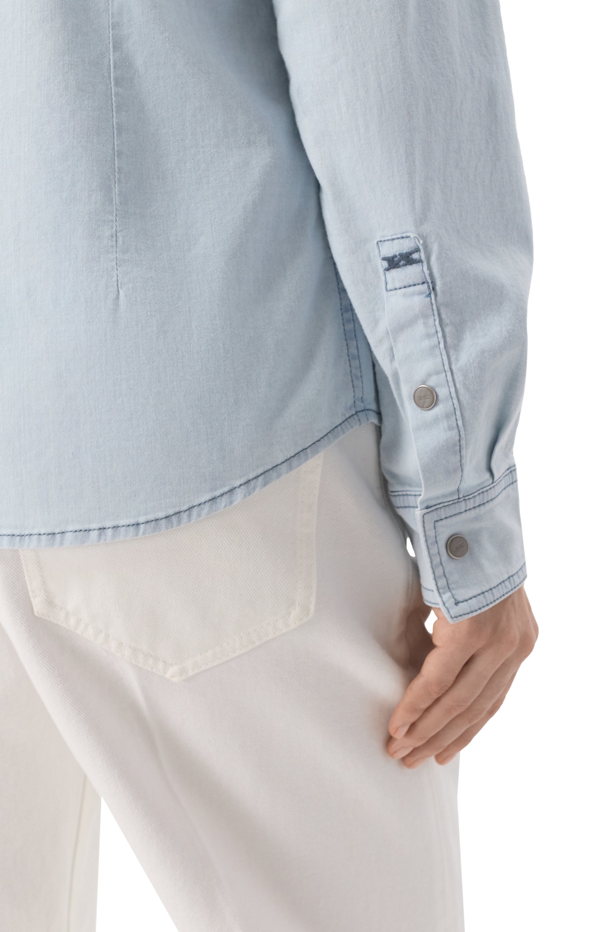 Джинсовая рубашка KITON, арт. DJ59401K0931F01, фото 5