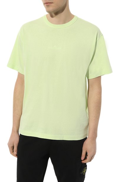 Хлопковая футболка STONE ISLAND светло-зеленого цвета по цене 24850 руб., арт. 781520444, фото 3 Хлопковая футболка STONE ISLAND, арт. 781520444, фото 3
