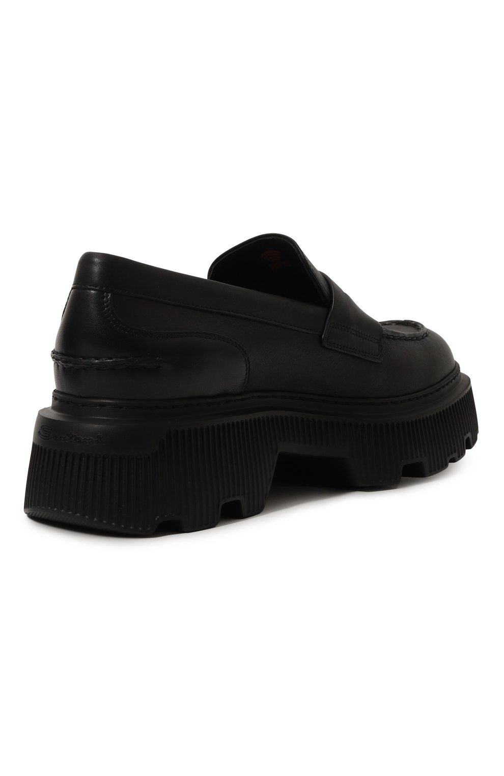 Кожаные пенни-лоферы SANTONI, арт. WUCG71043NERRAIY, фото 5