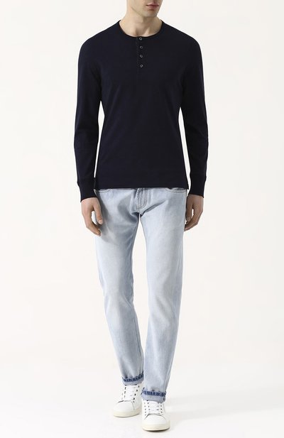 Хлопковый лонгслив с воротником на пуговицах TOM FORD, арт. BP402/TFJ890, фото 2