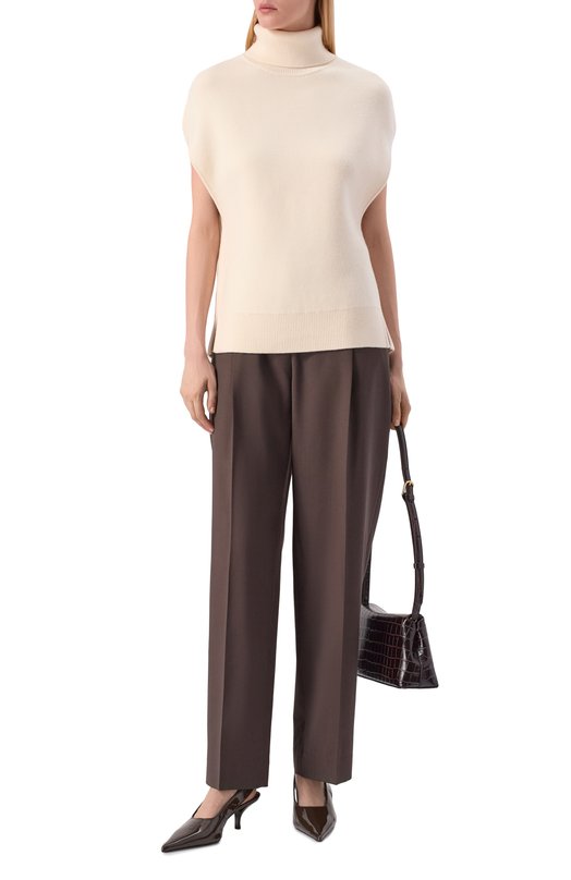 Шерстяной топ TOTEME 261-WRT0573-YA0008 Кремовый  261-WRT0573-YA0008 Фото 2