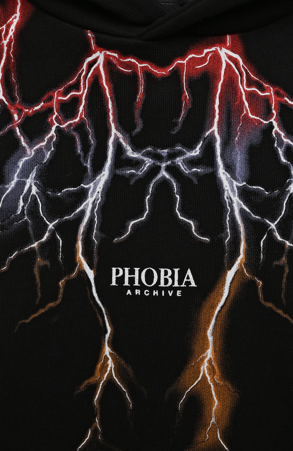 Хлопковое худи PHOBIA ARCHIVE, арт. PHK00112REDGR0R, фото 3