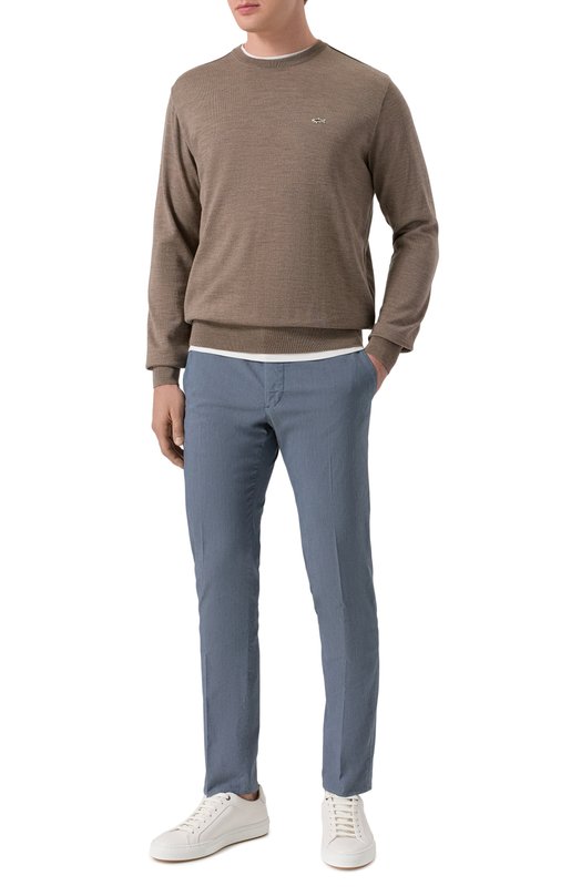 Хлопковые брюки Slowear 1W0084/9447B Синий  1W0084/9447B Фото 2
