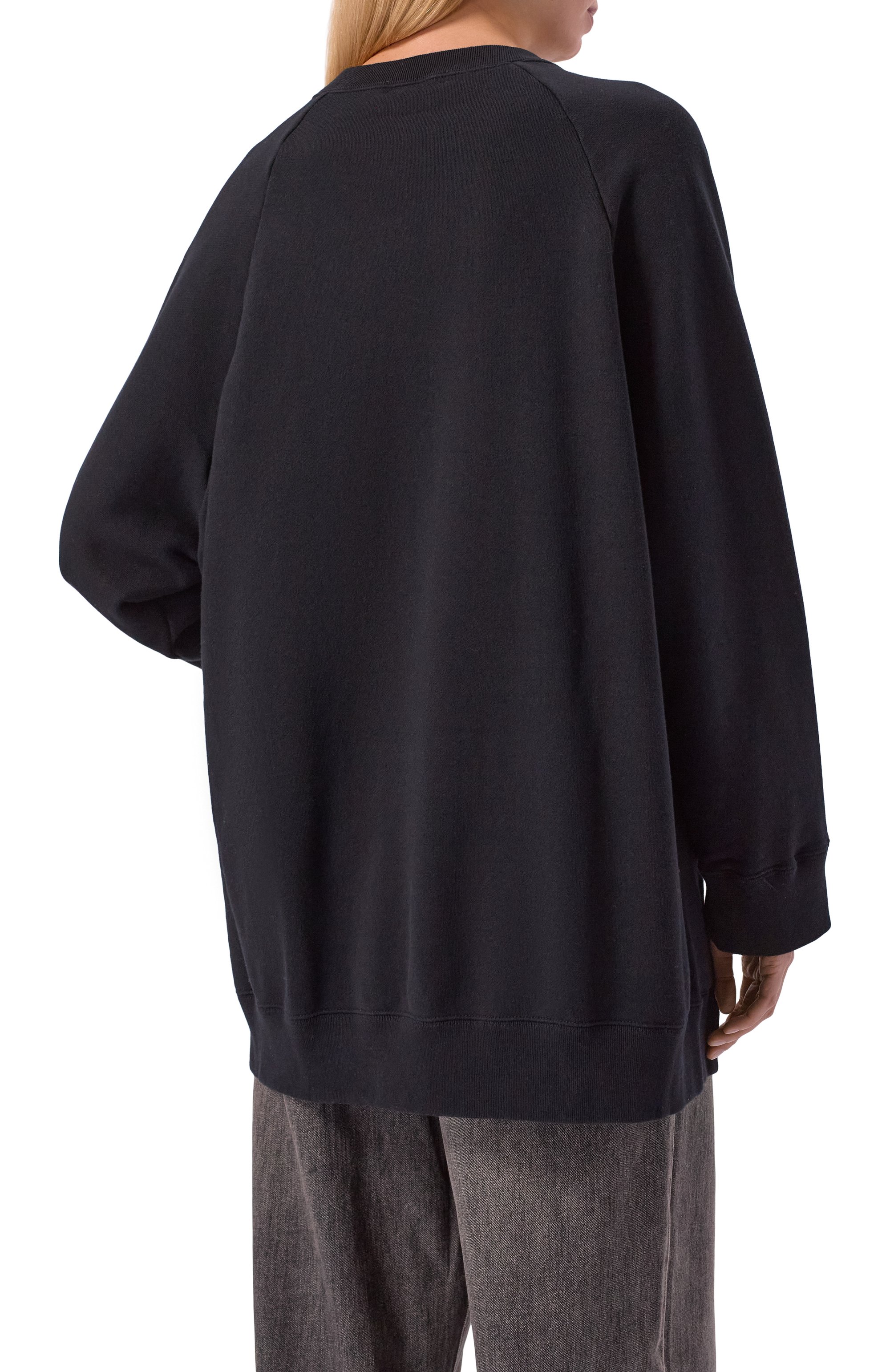 Хлопковый свитшот UNDERCOVER черного цвета по цене 39950 руб., арт. UC2E1894-3, фото 4 Хлопковый свитшот UNDERCOVER, арт. UC2E1894-3, фото 4