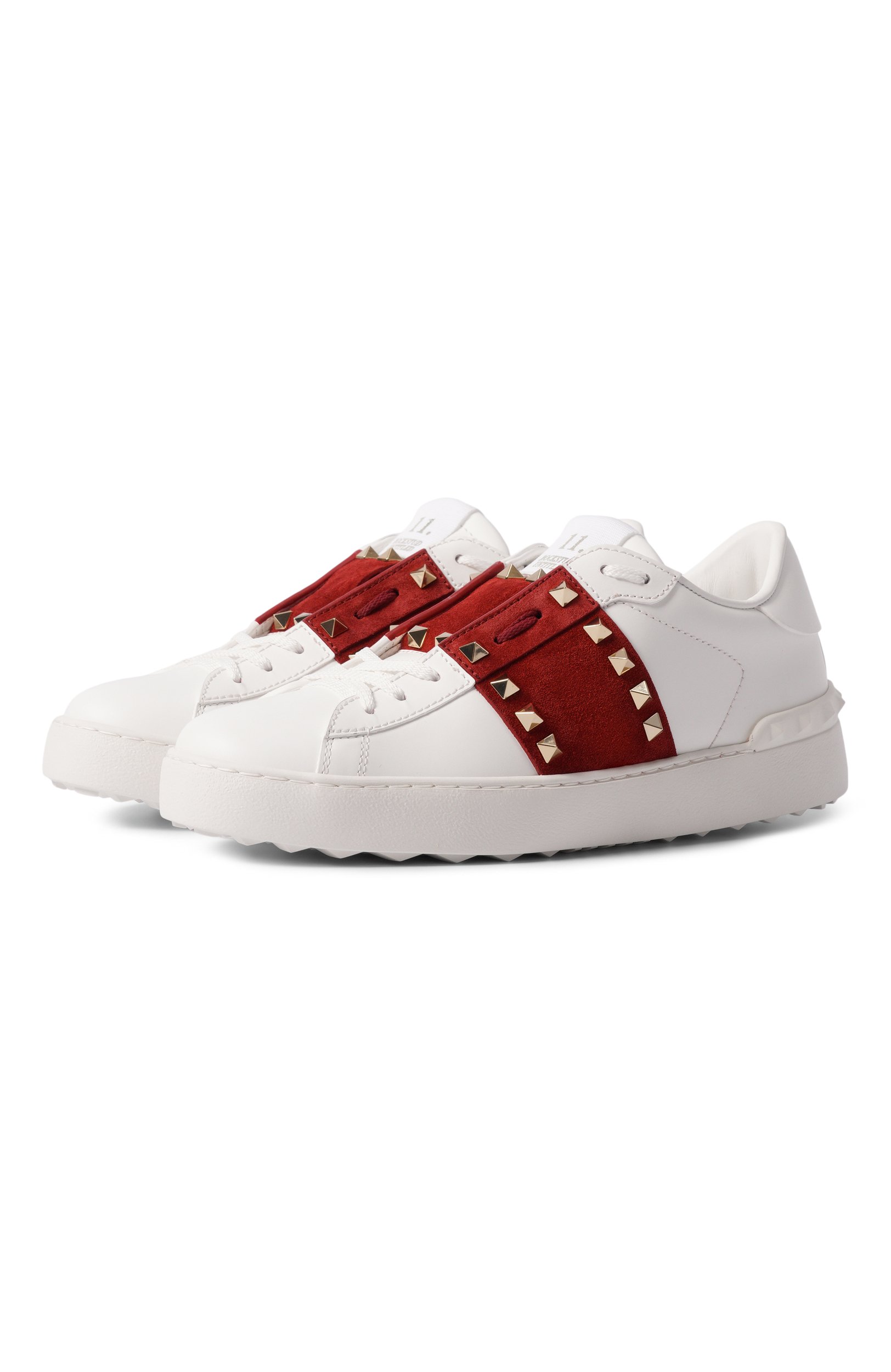 Кожаные кеды rockstud untitled VALENTINO, арт. 9W2S0A01/ZBV, фото 1