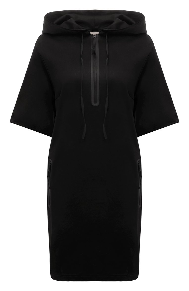 Женское платье GUCCI черного цвета, арт. 695803/XJDS5 | Фото 1 (Рукава: Короткие; Случай: Повседневный; Стили: Кэжуэл; Материал внешний: Хлопок, Синтетический материал; Женское Кросс-КТ: Платье-одежда; Длина Ж (юбки, платья, шорты): Мини)