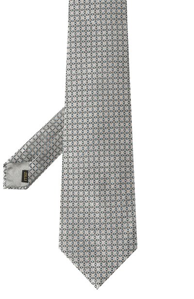 Шелковый галстук ZILLI серого цвета по цене 32350 руб., арт. 55018, фото 3 Шелковый галстук ZILLI, арт. 55018, фото 3