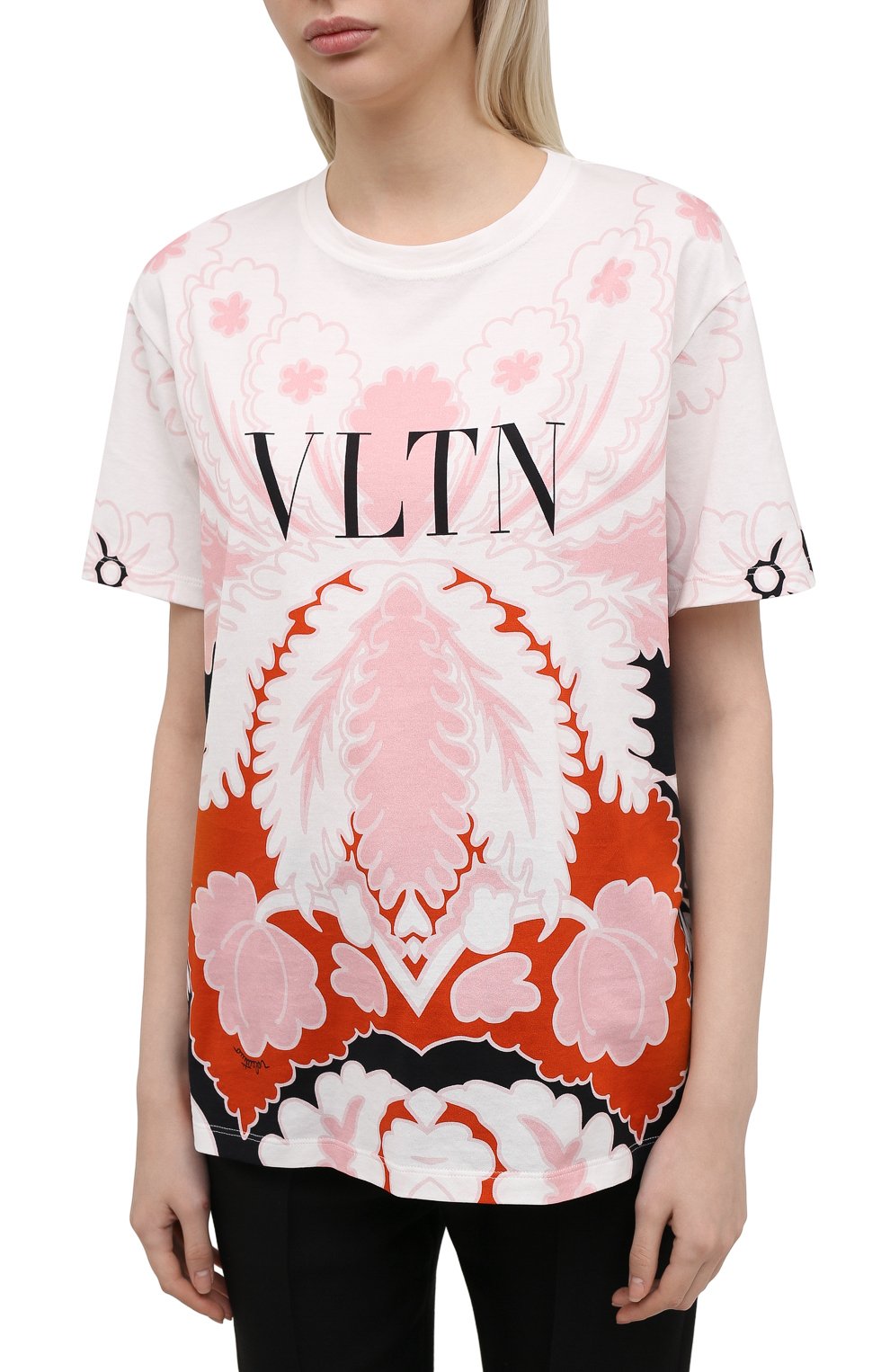 Хлопковая футболка VALENTINO, арт. VB3MG11W6AK, фото 3