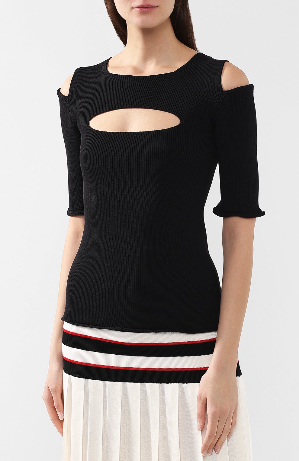 Пуловер SONIA RYKIEL черного цвета по цене 32200 руб., арт. 12864866-YA, фото 3 Пуловер SONIA RYKIEL, арт. 12864866-YA, фото 3