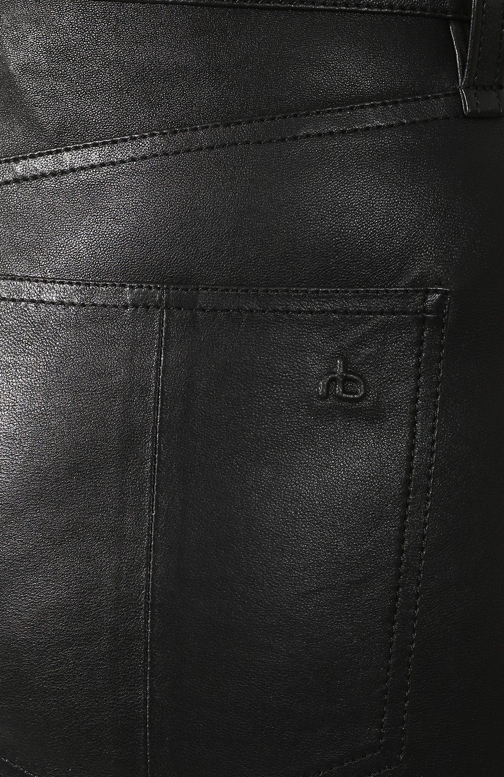 Кожаные брюки RAG AND BONE черного цвета по цене 91950 руб., арт. WCW19H7028LG28, фото 5 Кожаные брюки RAG AND BONE, арт. WCW19H7028LG28, фото 5
