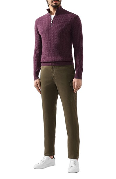 Кашемировый джемпер BRUNELLO CUCINELLI фиолетового цвета по цене 135000 руб., арт. M2226454, фото 2 Кашемировый джемпер BRUNELLO CUCINELLI, арт. M2226454, фото 2