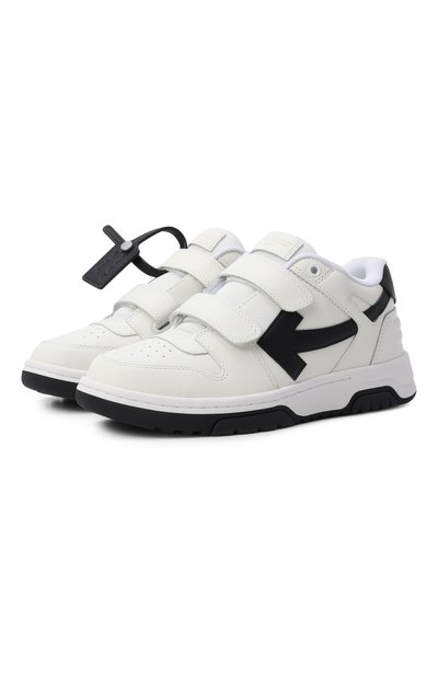 Комбинированные кеды out of office OFF-WHITE, арт. 0BIA008C99LEA002_001