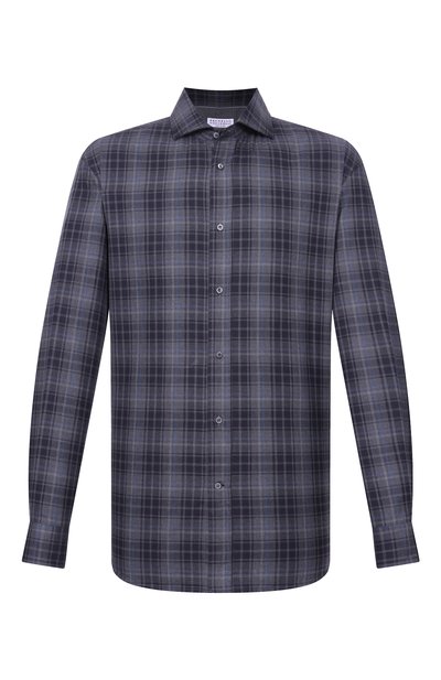 Мужская хлопковая рубашка BRUNELLO CUCINELLI, арт. MY6540627