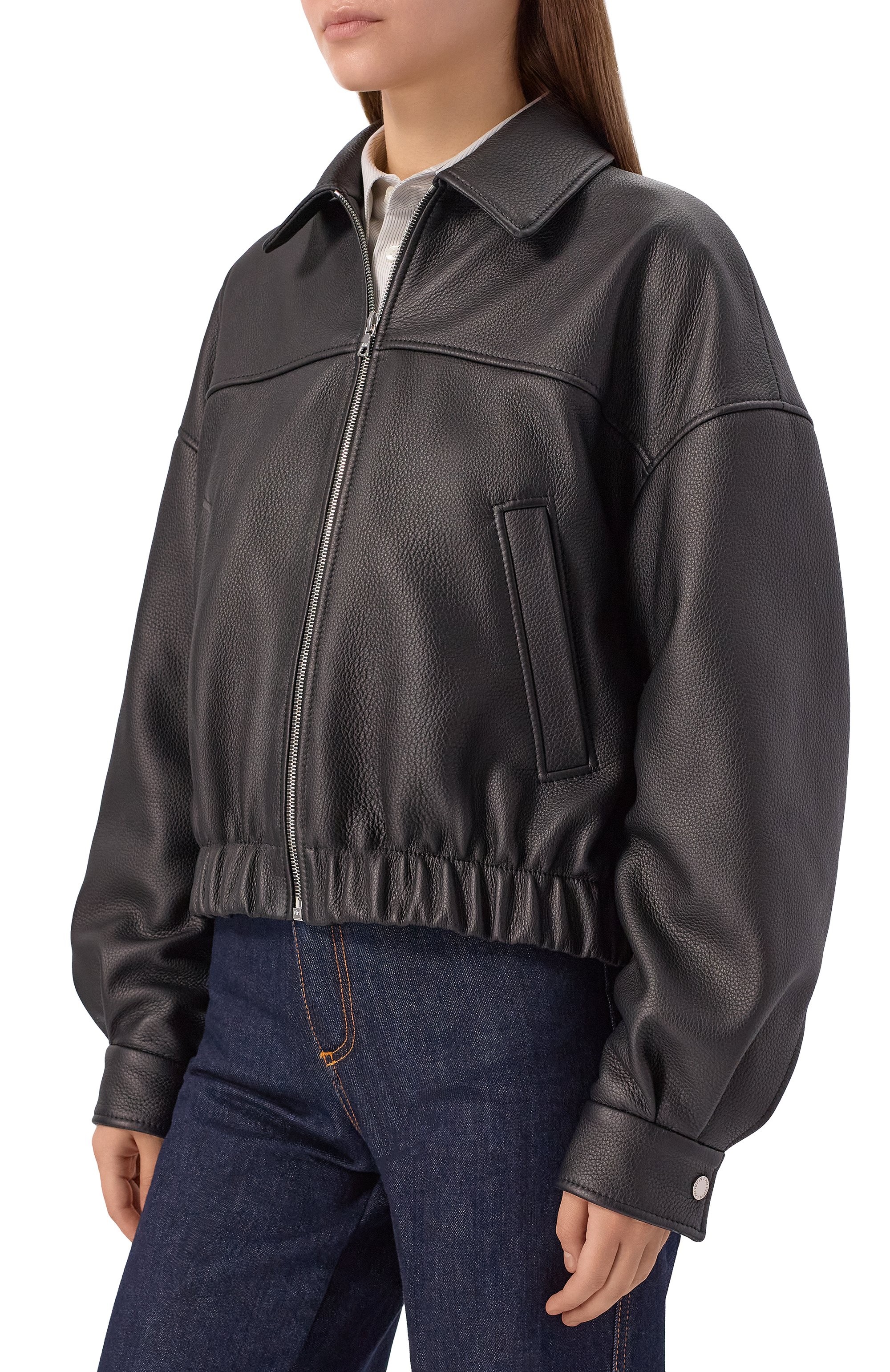 Кожаный бомбер MASLOV, арт. MZK09, фото 3