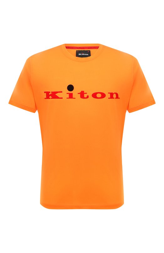 

Хлопковая футболка Kiton, Оранжевый
