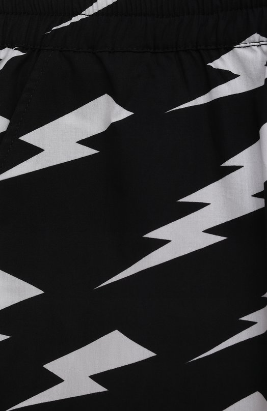 Хлопковые шорты Neil Barrett Kids Чёрный, фото 3