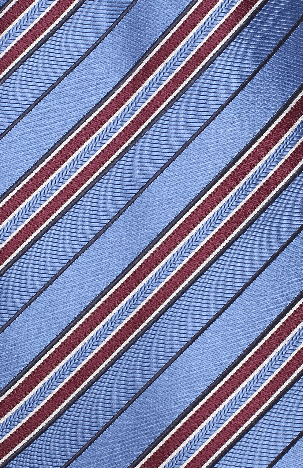 Шелковый галстук в полоску ZEGNA голубого цвета по цене 18350 руб., арт. Z3D22/1XW, фото 3 Шелковый галстук в полоску ZEGNA, арт. Z3D22/1XW, фото 3