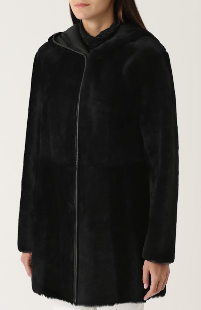 Шуба с капюшоном из овчины ESCADA, арт. 5024612, фото 3