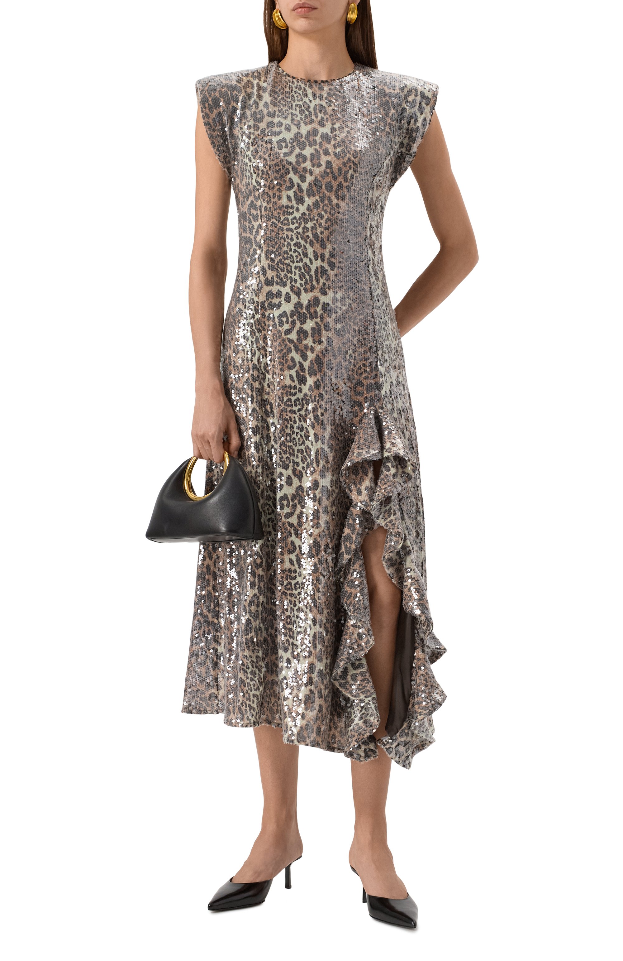 Платье с отделкой пайетками GANNI, арт. T4181/943, фото 2