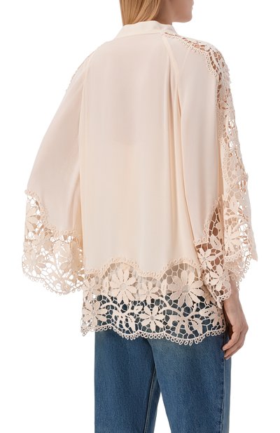 Блузка из хлопка и шелка ELIE SAAB, арт. T0335/SIM03, фото 4