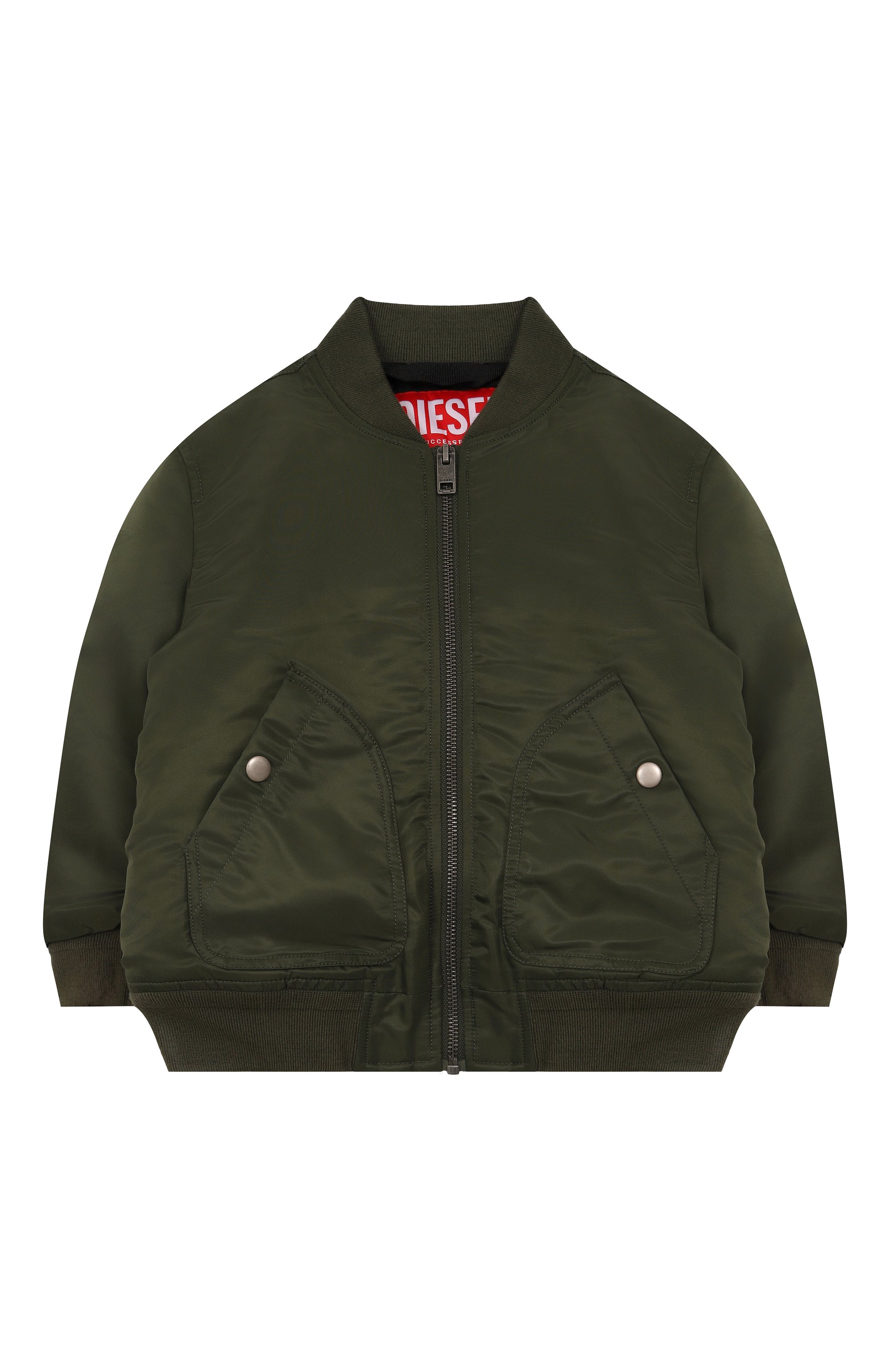 Утепленный бомбер DIESEL хаки цвета по цене 36300 руб., арт. J02398/0KAUX, фото 1 Утепленный бомбер DIESEL, арт. J02398/0KAUX, фото 1