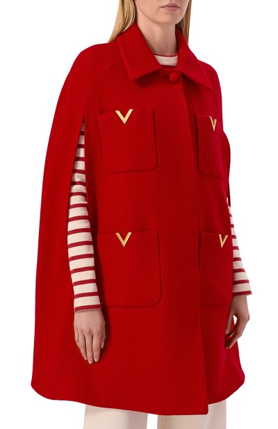 Шерстяной кейп VALENTINO, арт. 8B3CG4T5/5KJ, фото 3