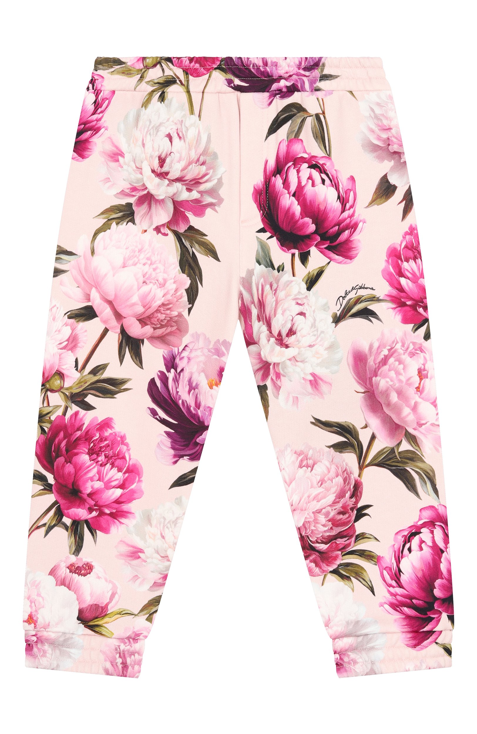 Хлопковые джоггеры DOLCE & GABBANA розового цвета по цене 33300 руб., арт. L2JPI0/G7QWQ, фото 1 Хлопковые джоггеры DOLCE & GABBANA, арт. L2JPI0/G7QWQ, фото 1